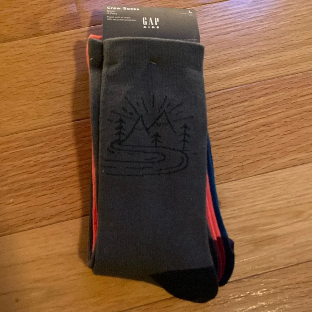 GAP Kids 3-Pack Crew Socks
